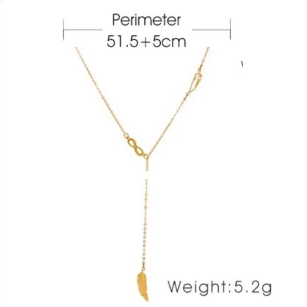 Necklace Zinc Alloy Infinity Wings for change Cute